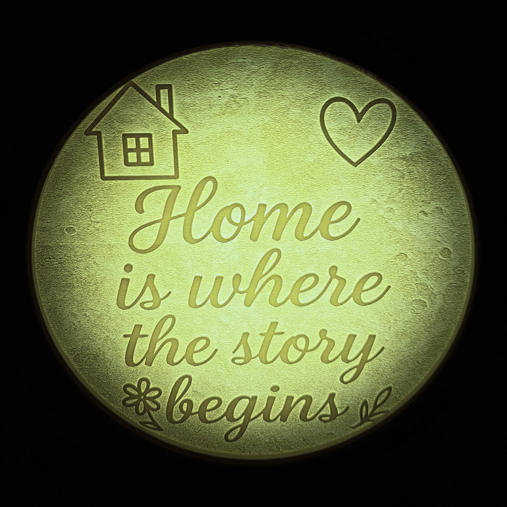 Plafondlamp "Home is where the story begins"